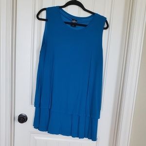 3 for $15 A&D Tiered Tunic solid turquoise